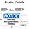 Signmission Mrt Mrb Nonconforming Material, 18 in W x Rectangle, Plastic OS-2PACK-NS-P-1218-L-14267 - alternate 3